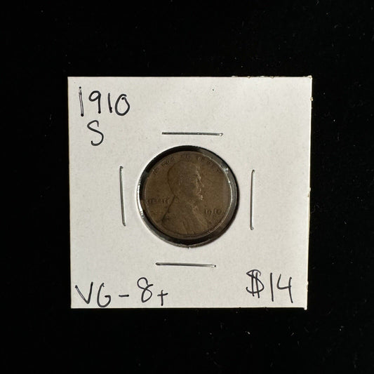 1910 S Wheat Cent ( 210512 )