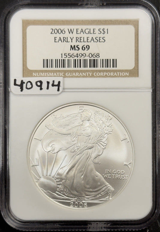 2006 W Silver Eagle - NGC MS69 ( 40914 )