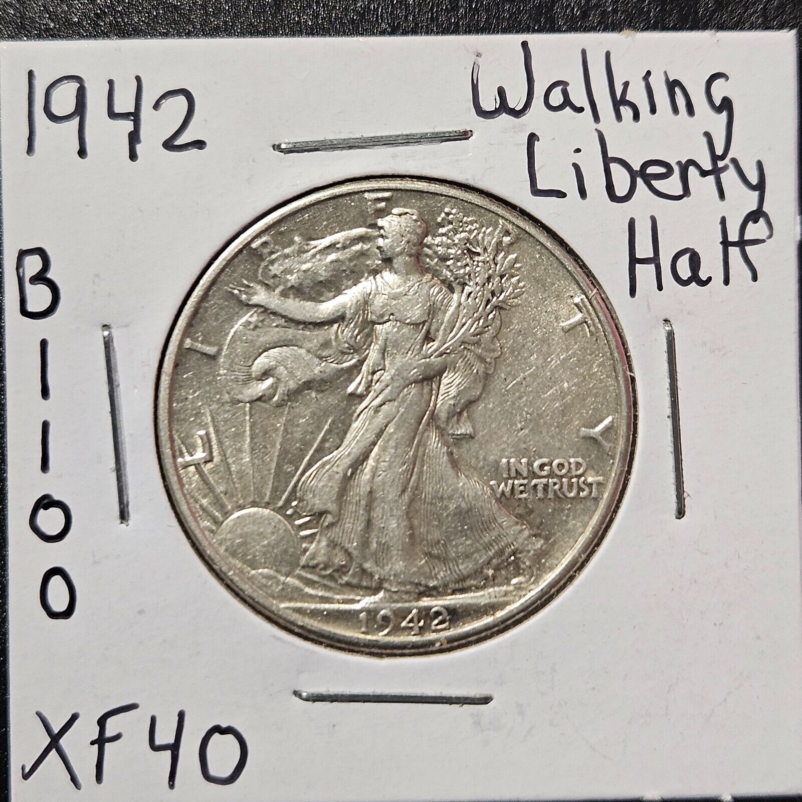 1942-P Walking Liberty Half Dollar Ungraded Extra Fine B1100