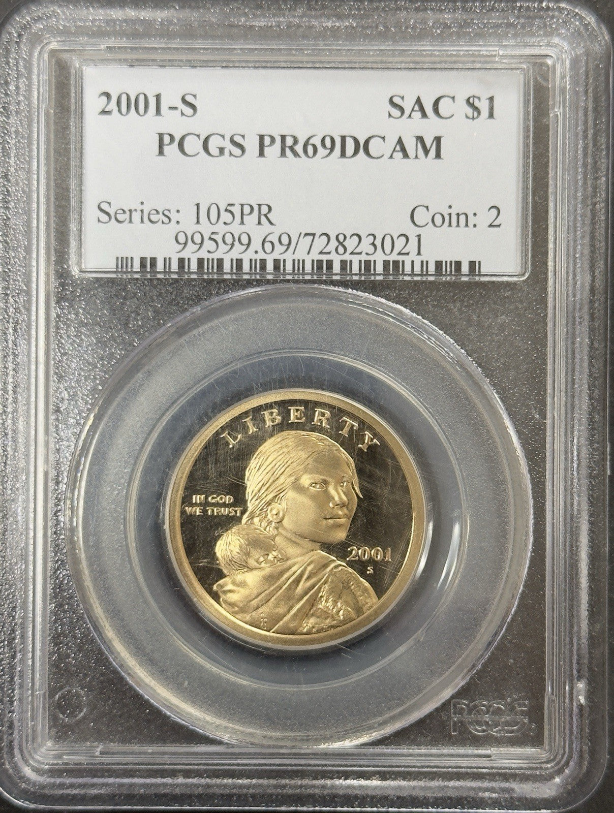 2001 S Sacagawea Dollar - PCGS PR69 DCAM ( 40700 )