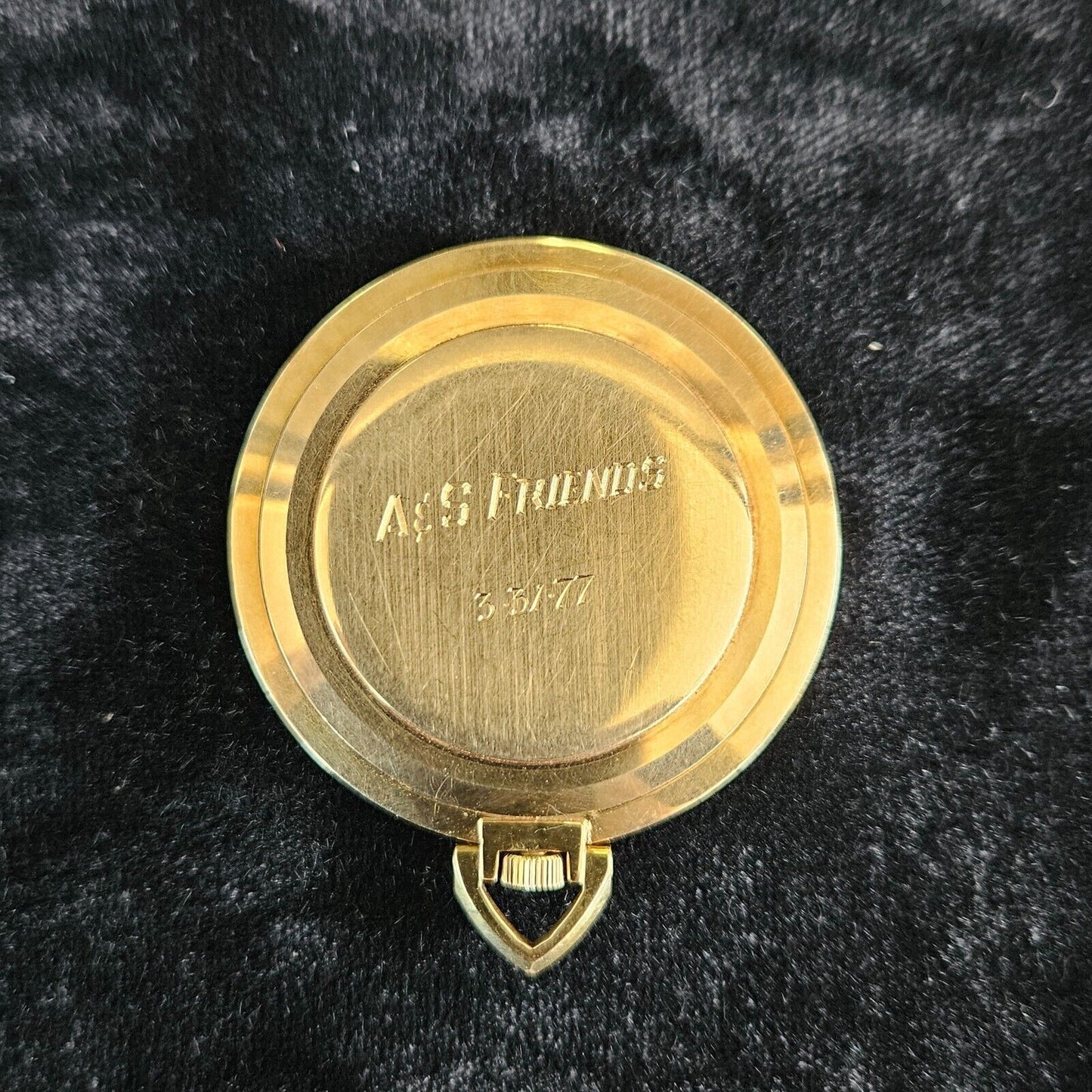 Vintage Gallet Pocket Watch 14k Solid Gold 32MM Dial Gold Hands 28.6 Grams