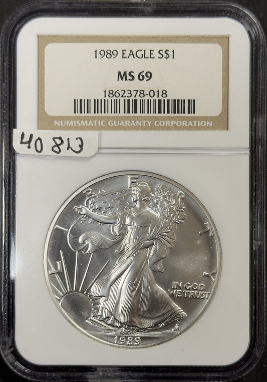1989 Silver Eagle - NGC MS69 ( 40813 )