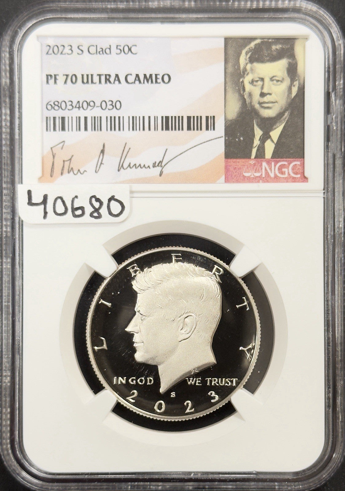 2023 S Kennedy Half Dollar Clad - NGC PF70 Ultra Cameo ( 40680 )