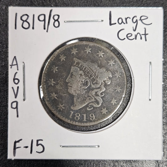 1819/8 Coronet Head Large Cent Fine (A6V9)