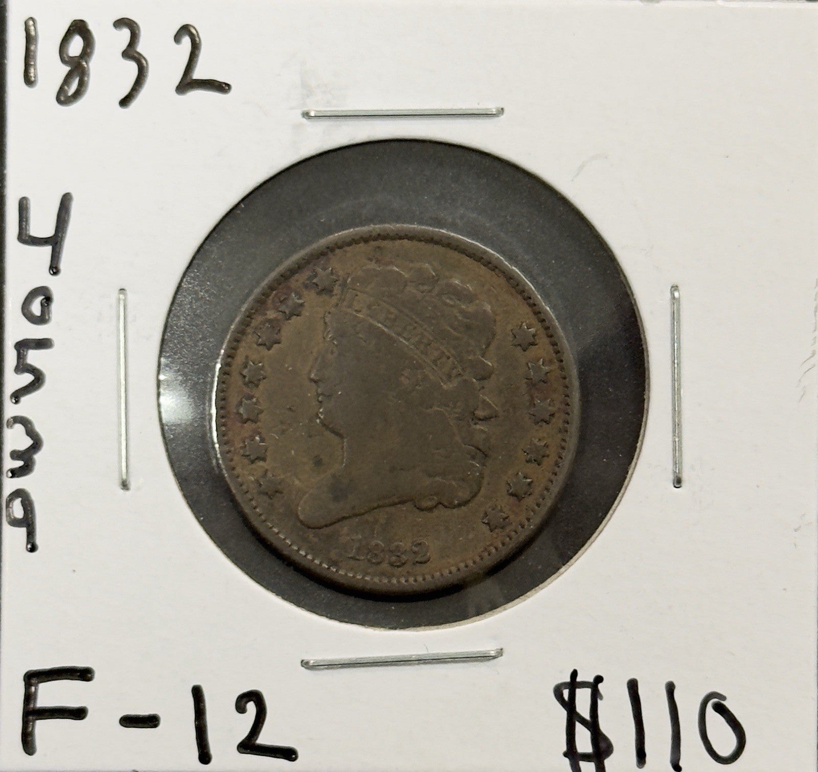 1832 Classic Head Half Cent - Fine ( 40539 )