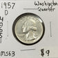 1957 D Washington Quarter - Mint State ( 40651 )
