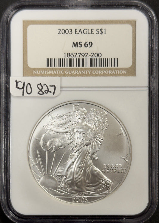 2003 Silver Eagle - NGC MS69 ( 40827 )