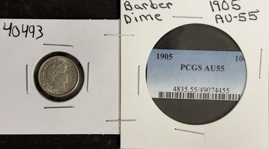 1905 Barber Dime - Almost Uncirculated ( 40493 )