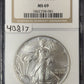1994 Silver Eagle - NGC MS69 ( 40817 )