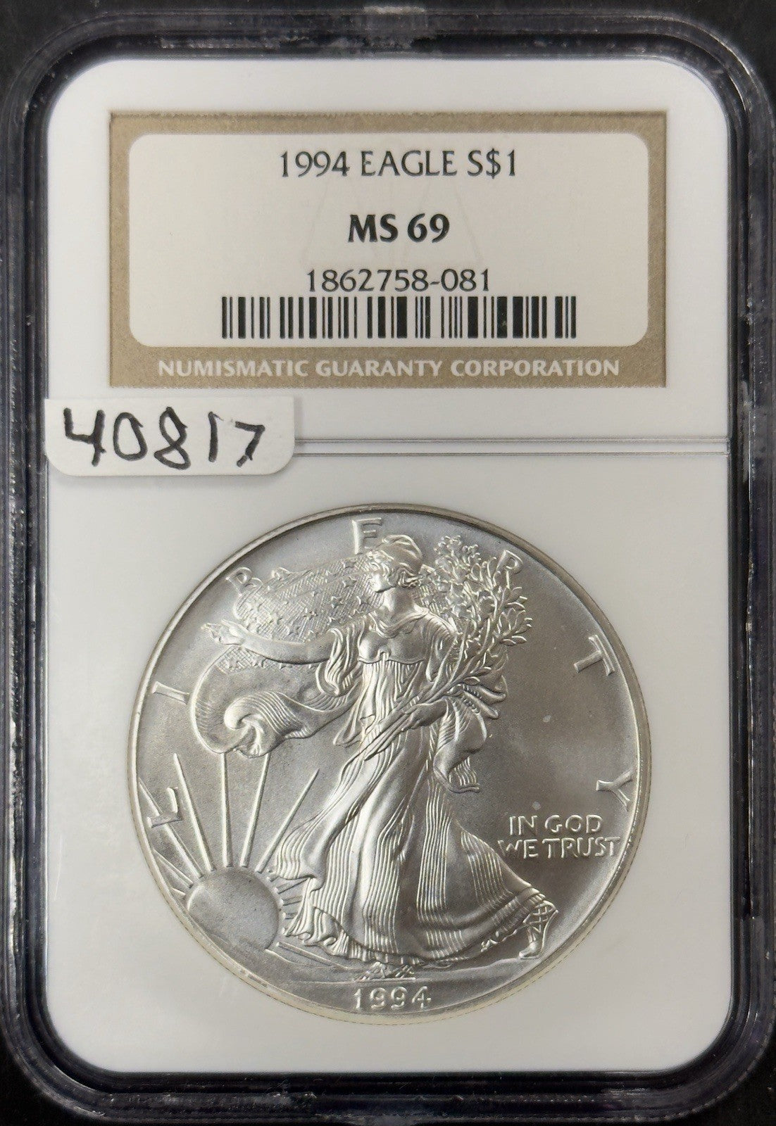 1994 Silver Eagle - NGC MS69 ( 40817 )