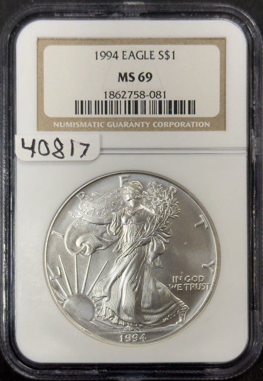 1994 Silver Eagle - NGC MS69 ( 40817 )