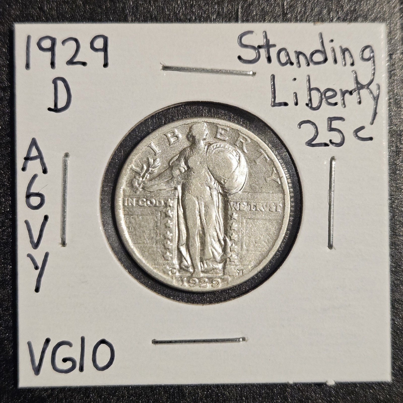 1929-D Standing Liberty Quarter Very Good (A6VY)