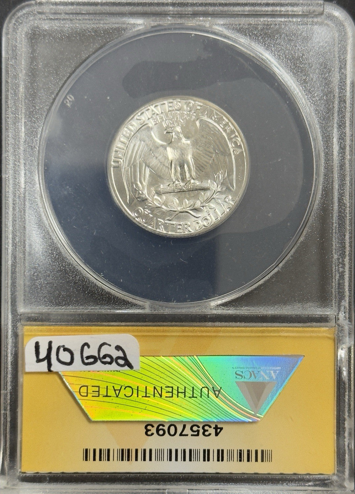 1963 Washington Quarter DDO FS-101 Die 1 - ANACS ( 40662 )