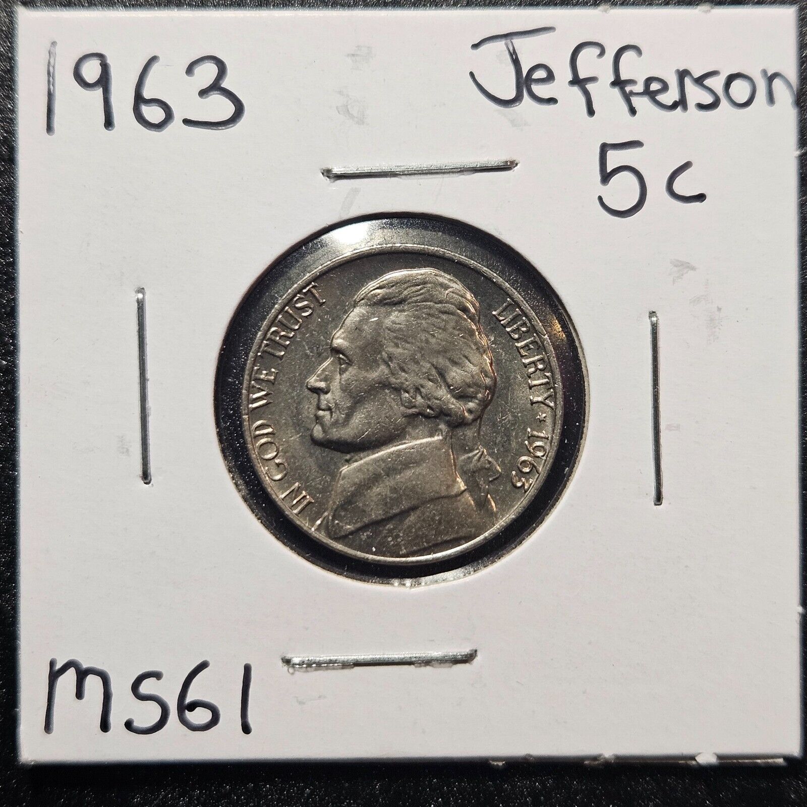 1963-P Jefferson Nickel Ungraded Mint State B1093