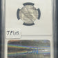 1974 D Jefferson Nickel Obverse Half Of Split Planchet After Strike NGC MS61 