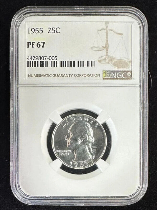1955-P Washington Quarter NGC PF67