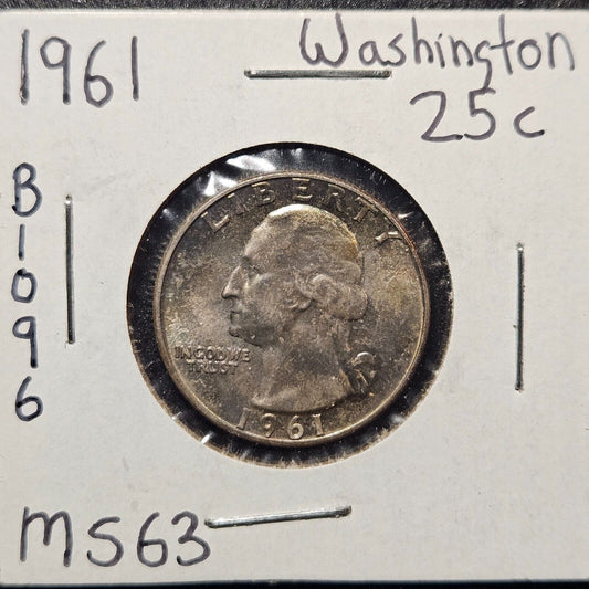 1961-P Washington Quarter Ungraded Mint State B1096