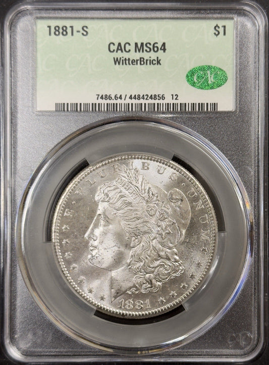 1881 S Morgan Dollar - CAC MS64 *WitterBrick* ( 40720 )