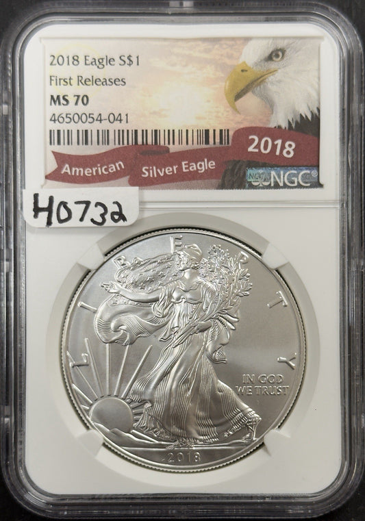 2018 Silver Eagle - NGC MS70 ( 40732 )
