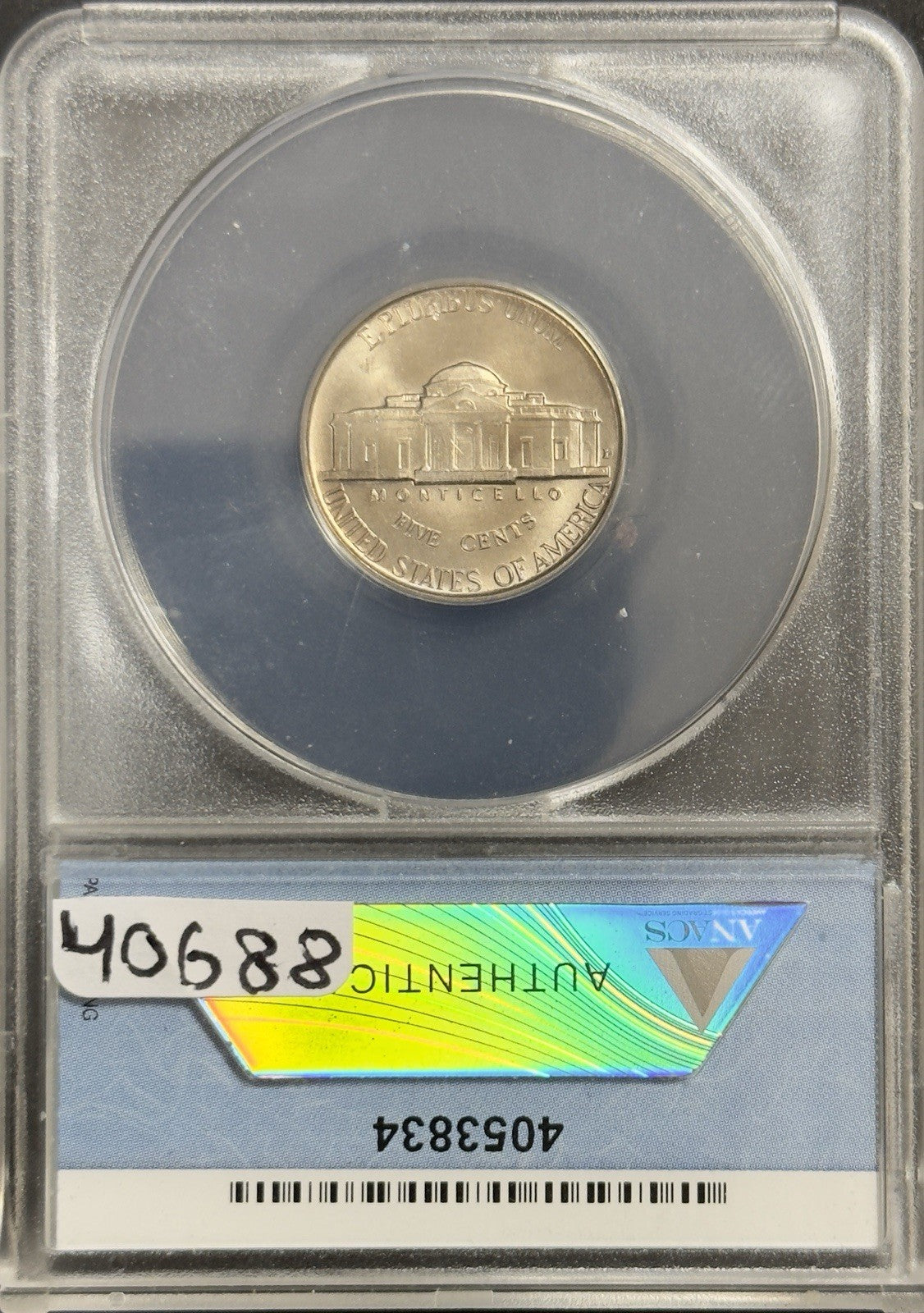1940 D Jefferson Nickel 5 Steps - ANACS MS66 ( 40688 )