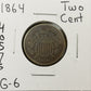 1864 Two Cent Piece - Good ( 40576 )