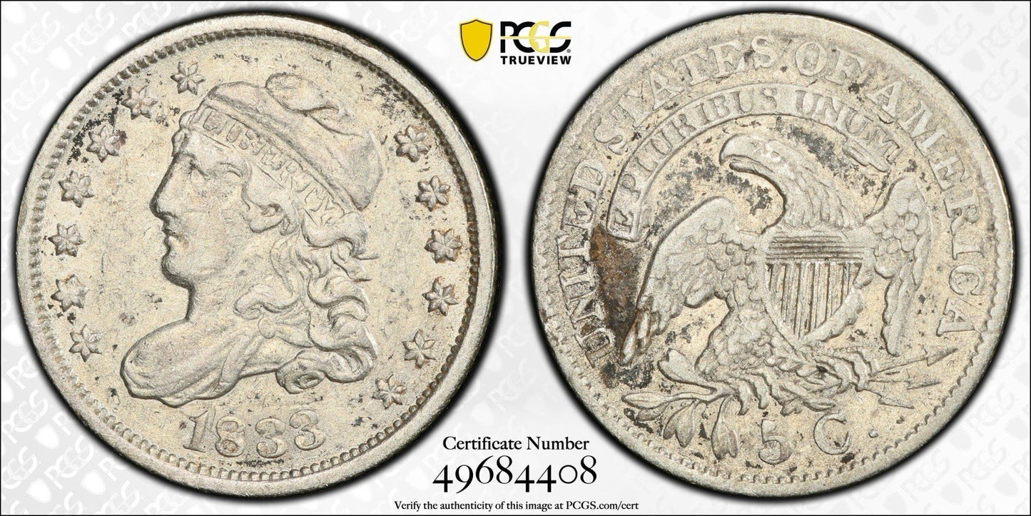 1833 Capped Bust Half Dime - Extra Fine *Crackout* ( 40508 )