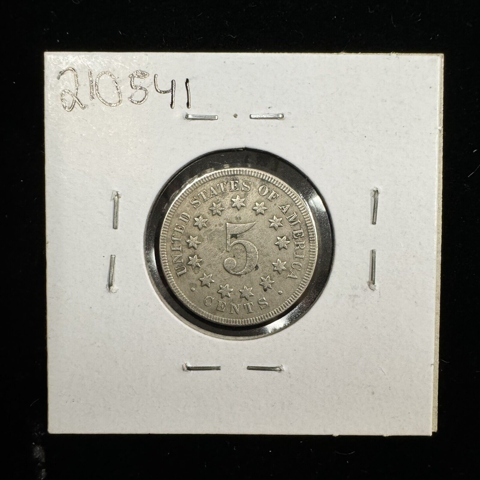 1869 Shield Nickel Extra Fine