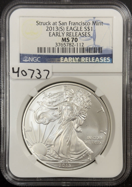 2013 (S) Silver Eagle - NGC MS70 ( 40737 )