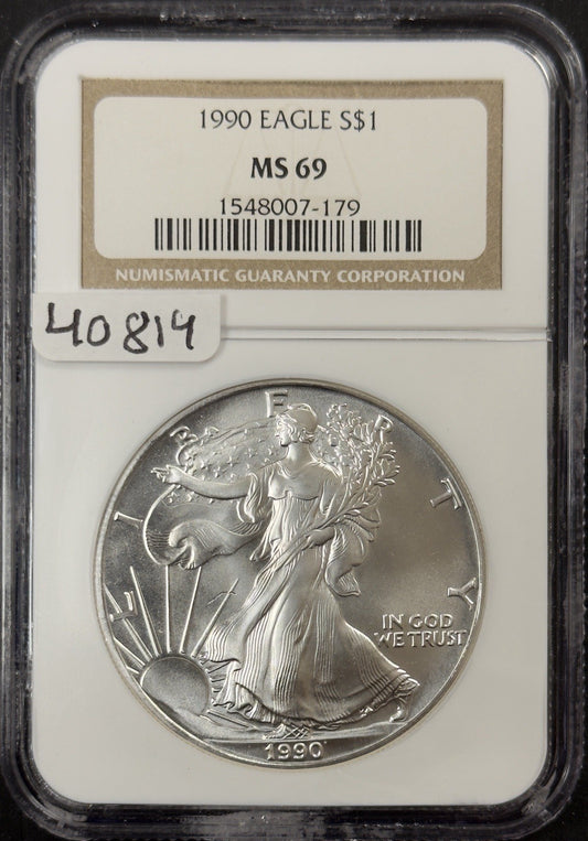 1990 Silver Eagle - NGC MS69 ( 40814 )
