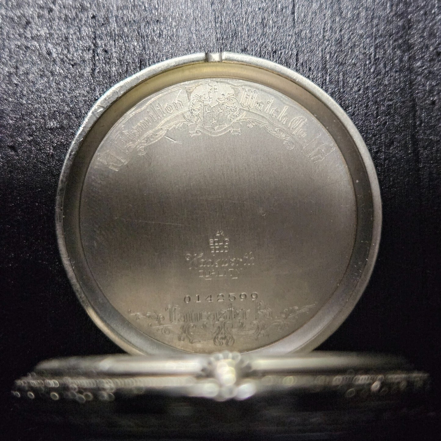 Vintage Hamilton 918 Model 2 Pocket Watch Solid 14k White Gold 19 Jewel 12s