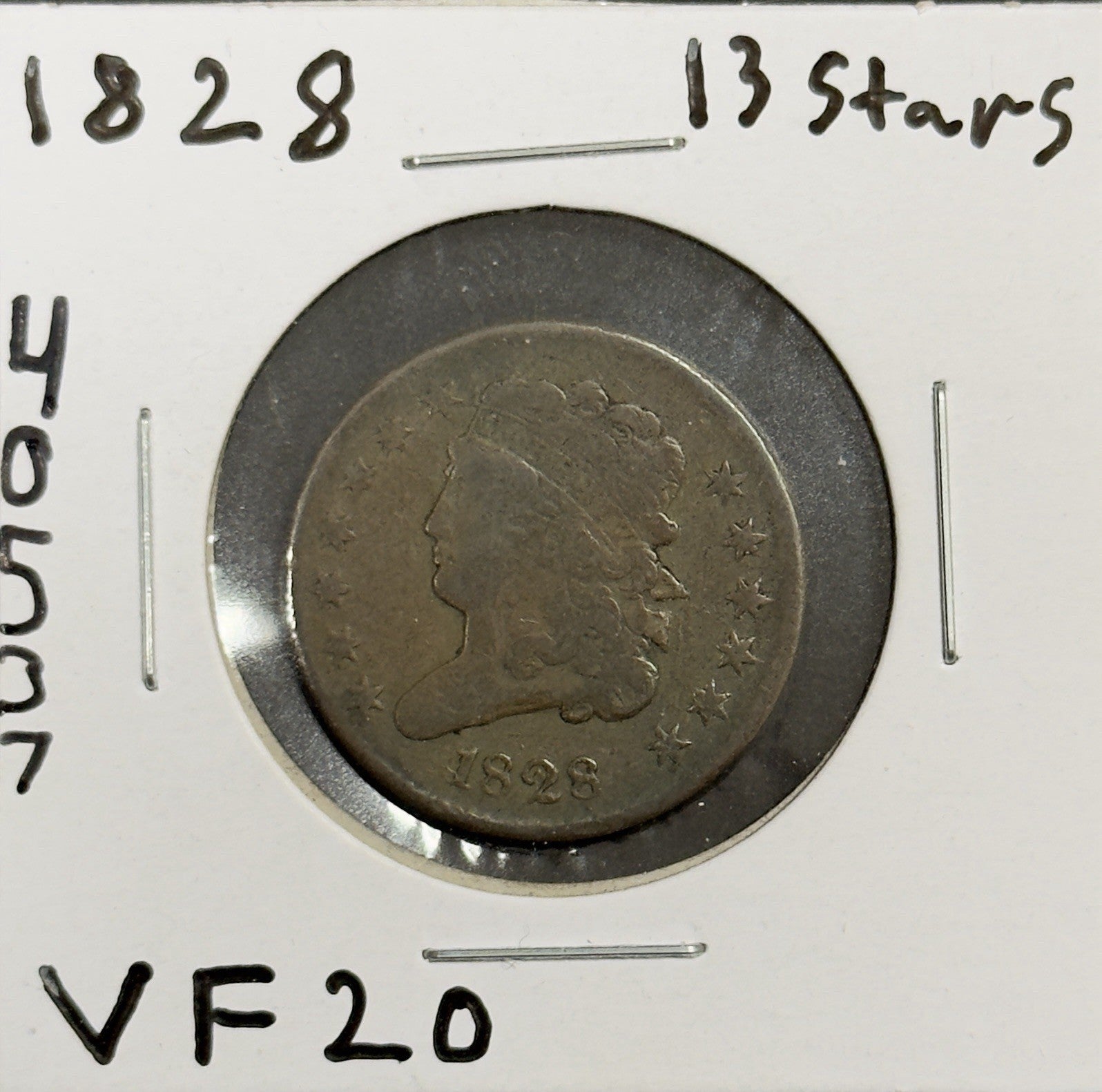 1828 Half Cent - Very Fine ( 40537 )