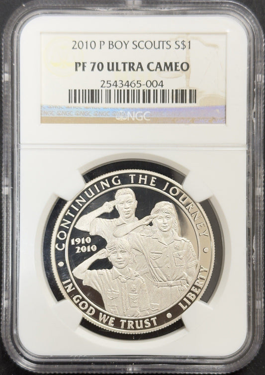 2010 P Boy Scouts Commemorative Dollar - NGC PF70 Ultra Cameo ( 40612 )