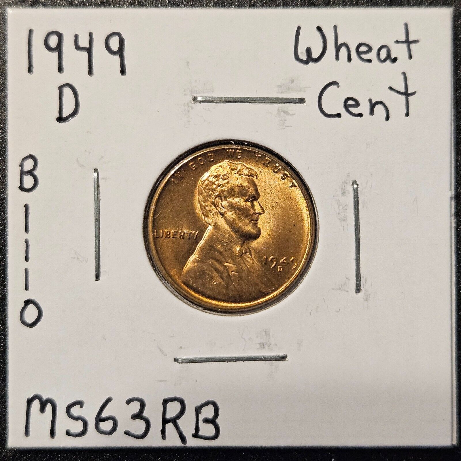 1949-D Lincoln Wheat Cent Ungraded Mint State B1110