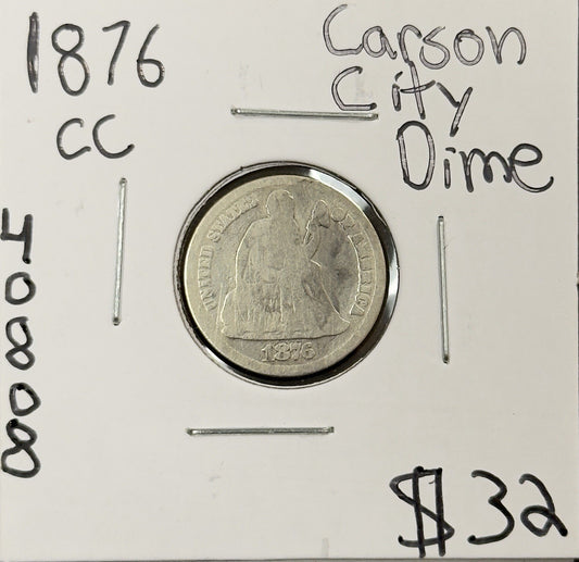 1876 CC Seated Dime - ( 40808 )