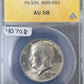 1977 D Kennedy Half Dollar FS-101 DDO-001 - ANACS AU58 ( 40708 )
