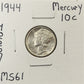 1944 Mercury Dime - Mint State 