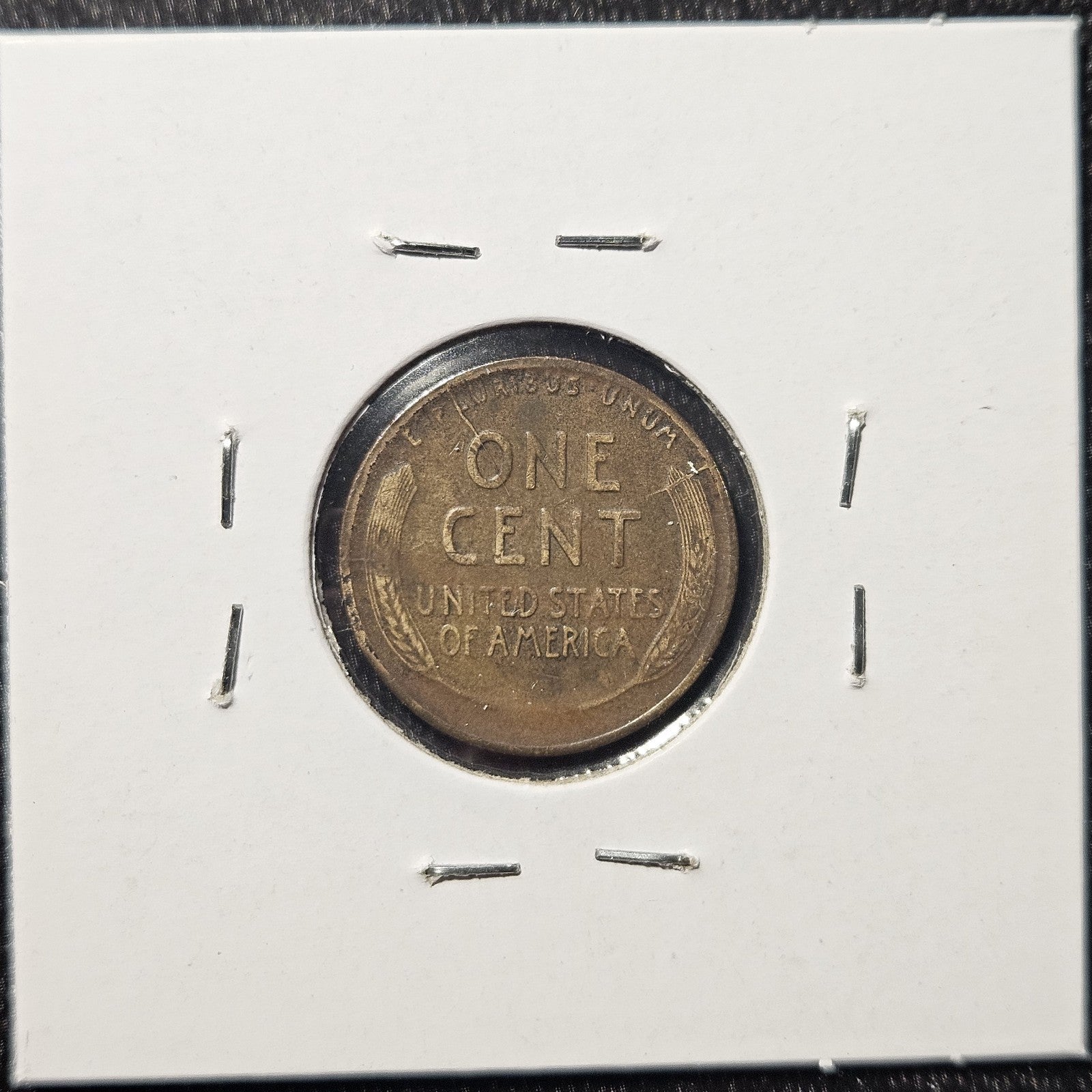 1922 d Lincoln Wheat Cent Die Pair 1 Reverse Straight Die Break Error B1088
