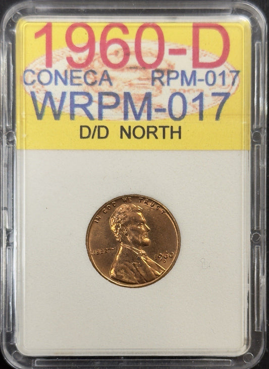 1960-D/D Lincoln Cent Error RPM-017 Wexler WRPM-017