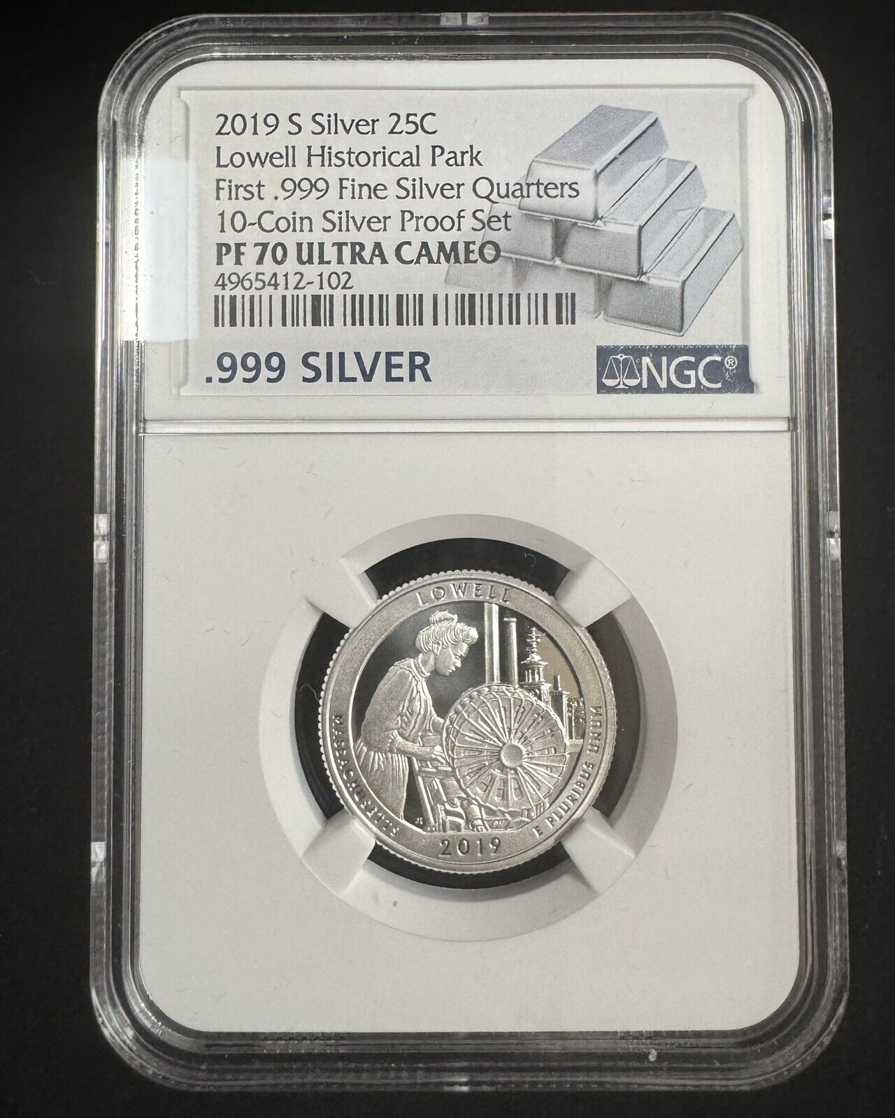 2019 S Silver Washington Quarter Lowell Historical Park NGC - PR70 Ultra Cameo