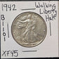 1942-P Walking Liberty Half Dollar Ungraded Extra Fine B1101