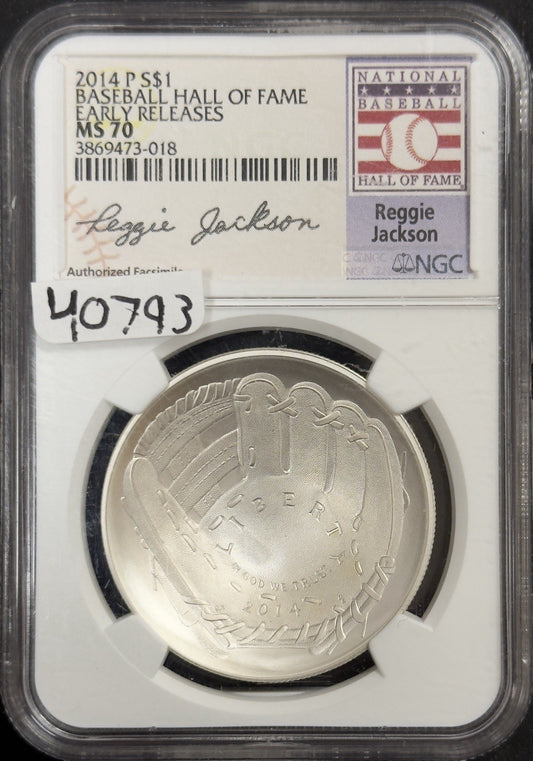 2014 P Baseball Hall Of Fame Commemorative Half Dollar - NGC MS70 ( 40793 )