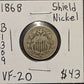 1868-P Shield Nickel Ungraded Very Fine B1309