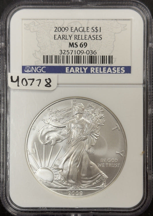 2009 Silver Eagle - NGC MS69 ( 40778 )