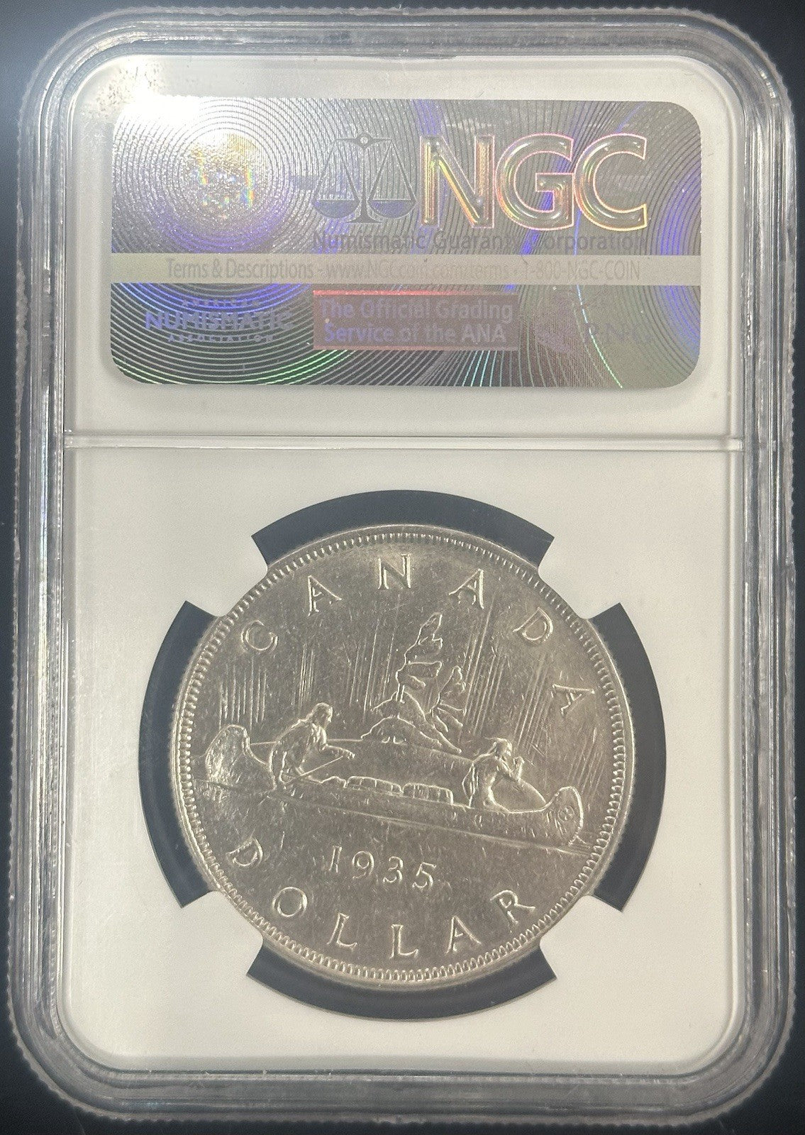 1935 Canadian Silver Dollar NGC AU55 - JP8 