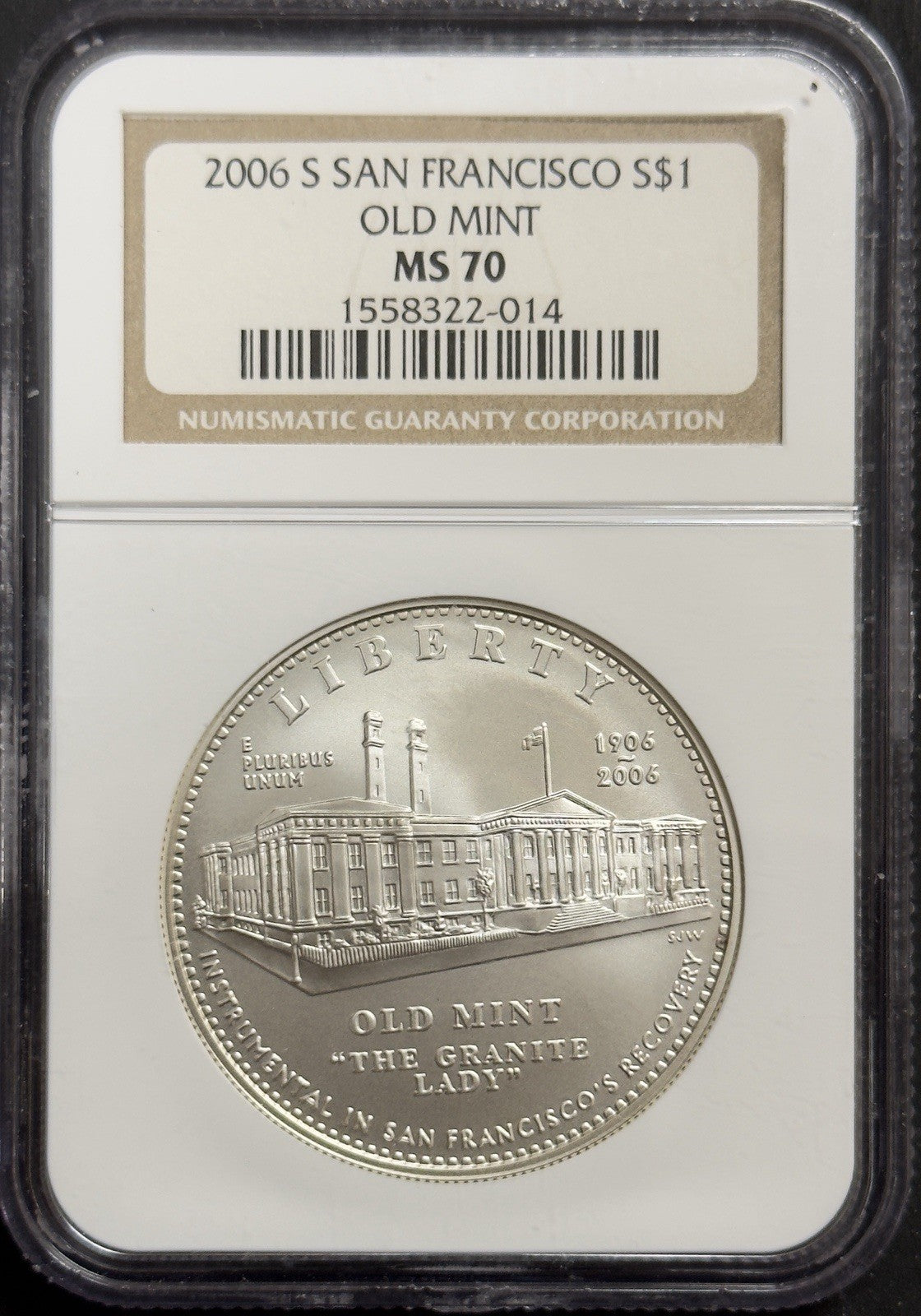 2006 S San Francisco Old Mint Commemorative Silver Dollar - NGC MS70 ( 40602 )