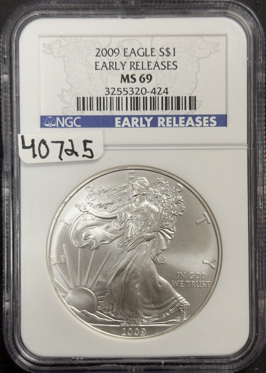 2009 Silver Eagle - NGC MS69 ( 40725 )