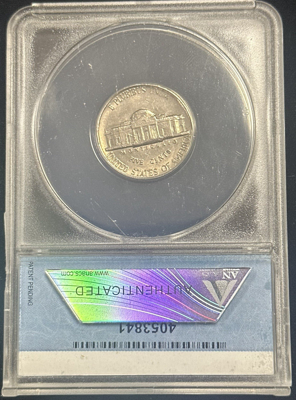 Jefferson Nickel ERROR Major Die Break ANACS AU50 - JP71