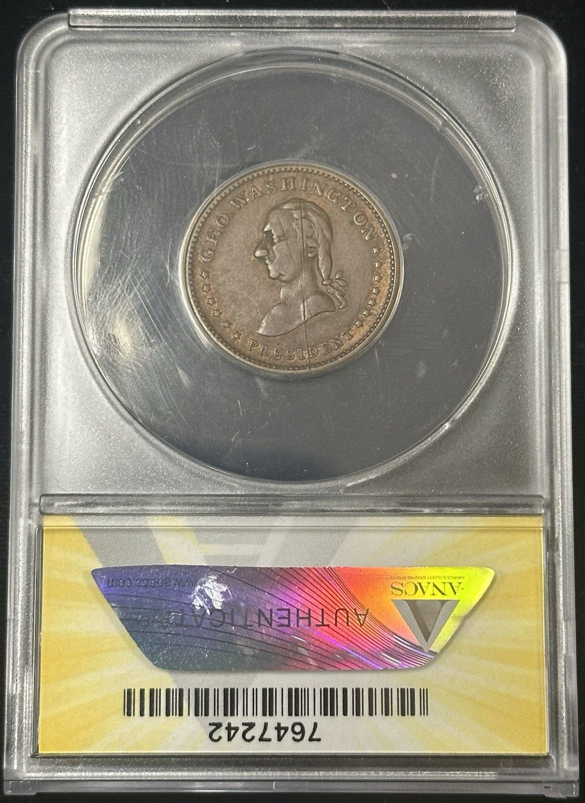 1863 NYC CW STORECARD TOKEN T BRIMELOW ANACS VF30 Scratched - JP13