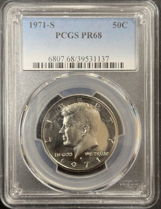 1971 S Kennedy Half Dollar - PCGS PR68 ( 40799 )