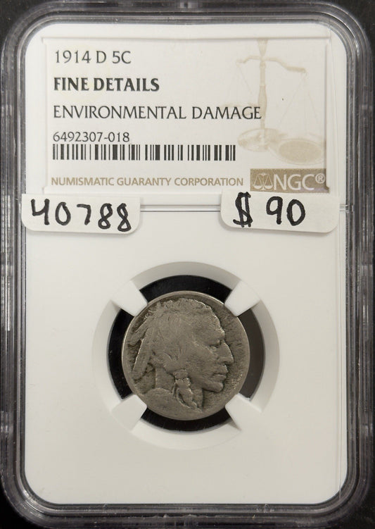 1914 D Buffalo Nicel - NGC Fine Details ( 40788 )